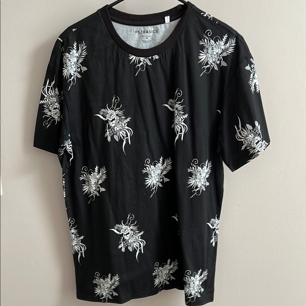 Black Floral Men's Shirt